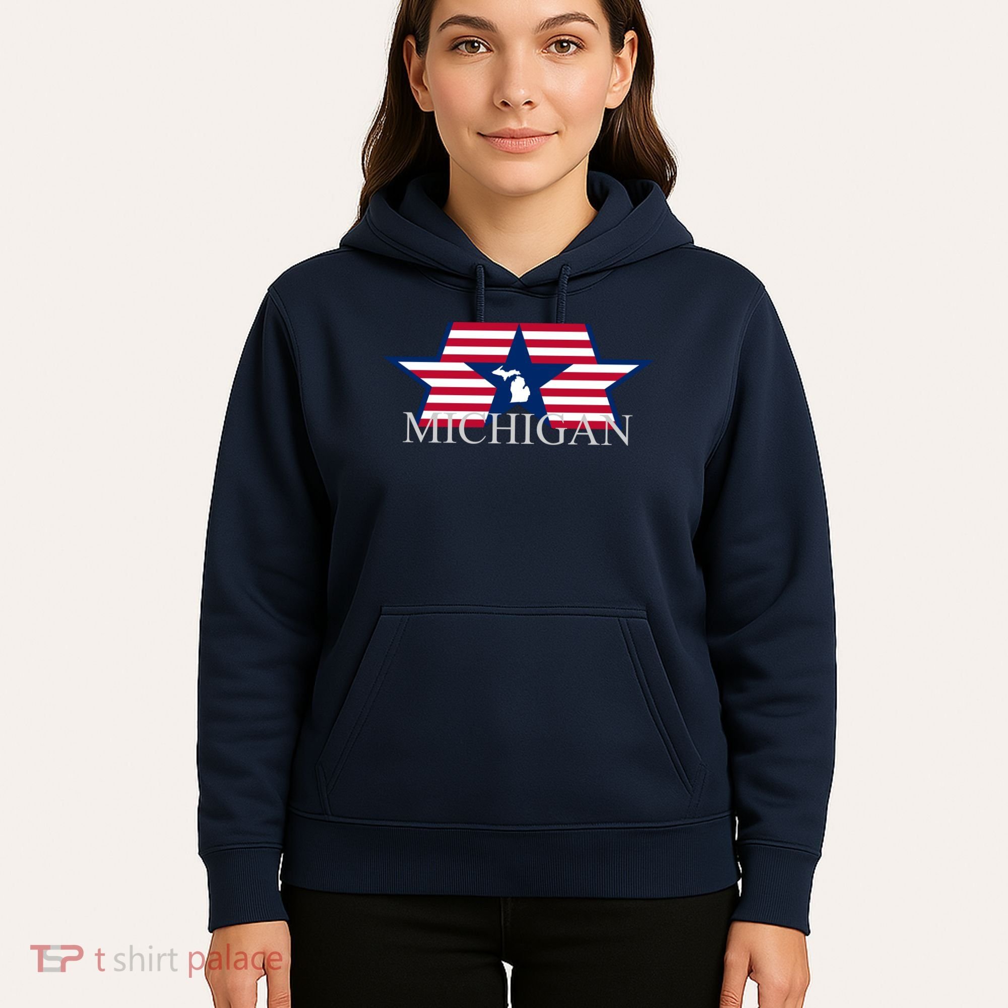 Retro Michigan Star Map Hoodie