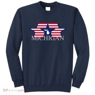 Retro Michigan Star Map Sweatshirt