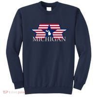 Retro Michigan Star Map Sweatshirt thumb 0