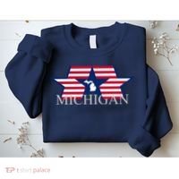 Retro Michigan Star Map Sweatshirt thumb 2
