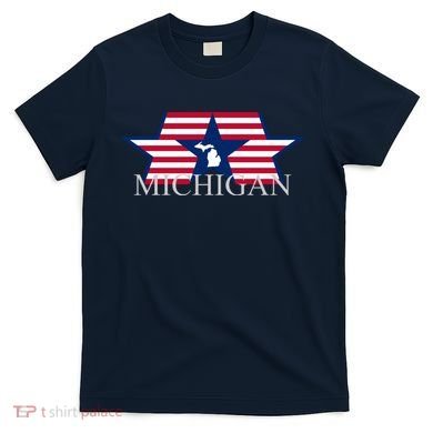 Retro Michigan Star Map T-Shirt