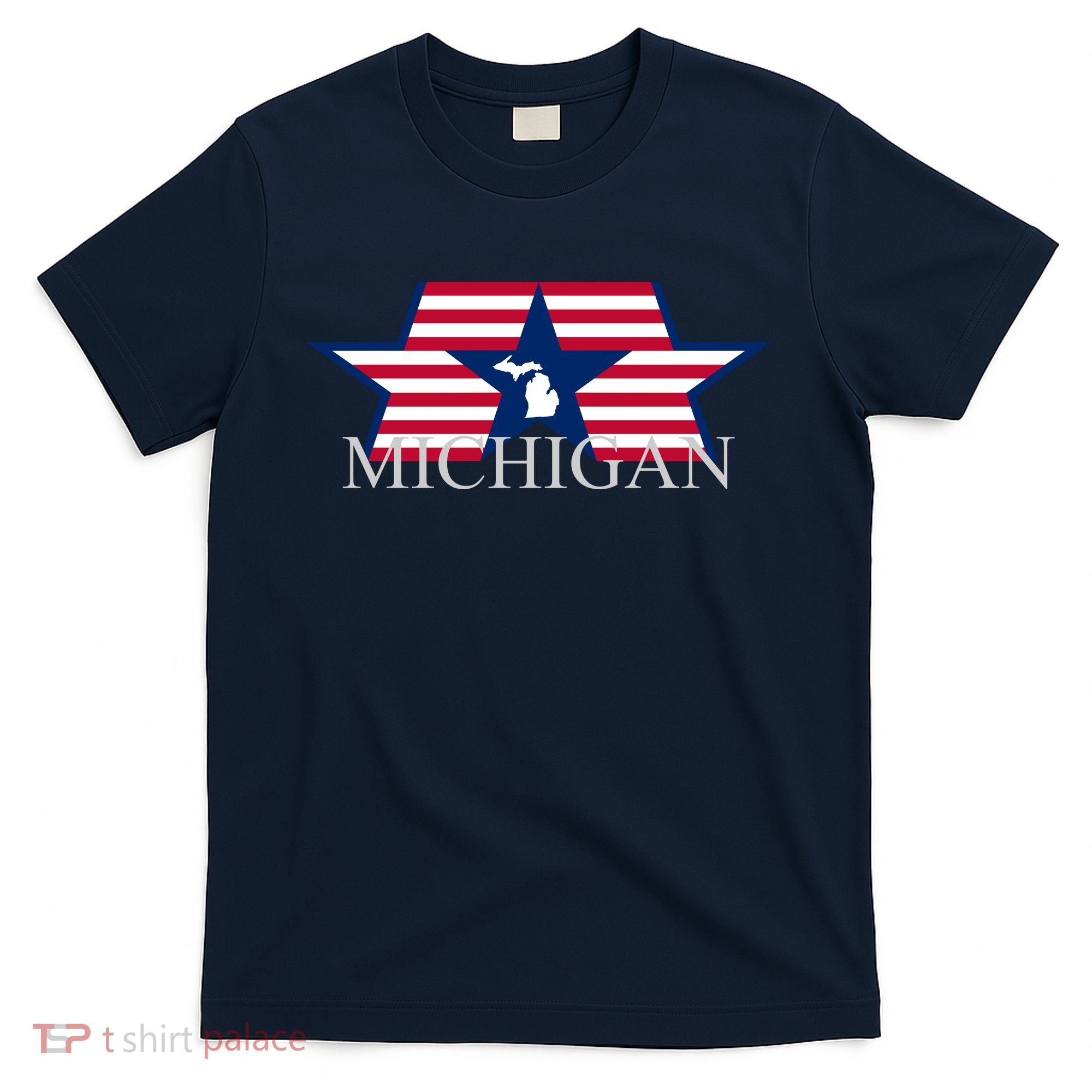 Retro Michigan Star Map T-Shirt