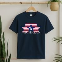 Retro Michigan Star Map T-Shirt thumb 2