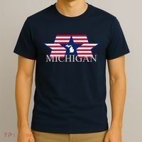 Retro Michigan Star Map T-Shirt thumb 3
