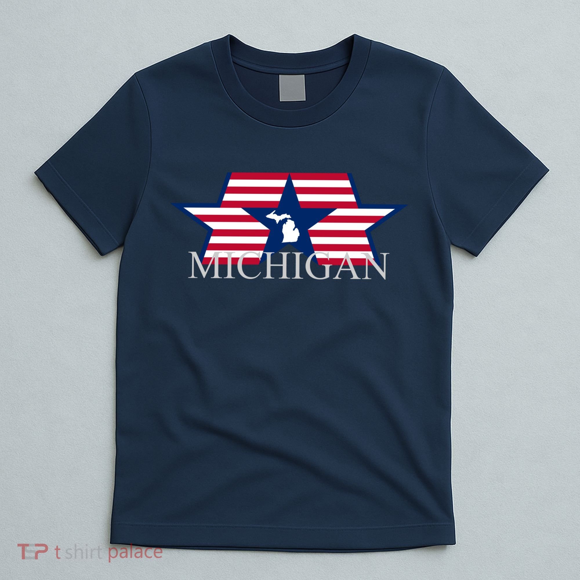 Retro Michigan Star Map T-Shirt