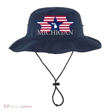 Retro Michigan Star Map Bucket Hat