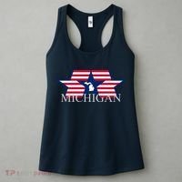 Retro Michigan Star Map Women's Tank Top thumb 3