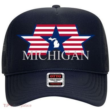 Retro Michigan Star Map Hat