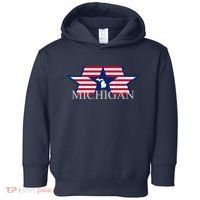 Retro Michigan Star Map Toddler Hoodie thumb 0