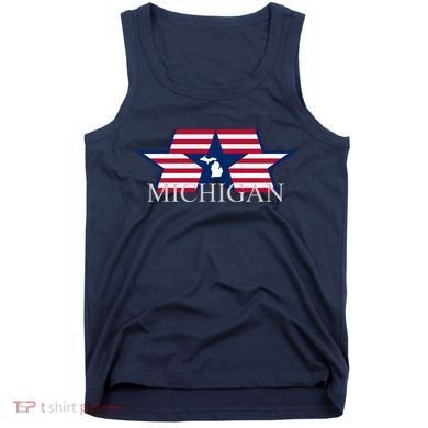 Retro Michigan Star Map Tank Top