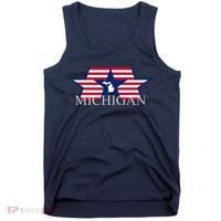 Retro Michigan Star Map Tank Top thumb 0