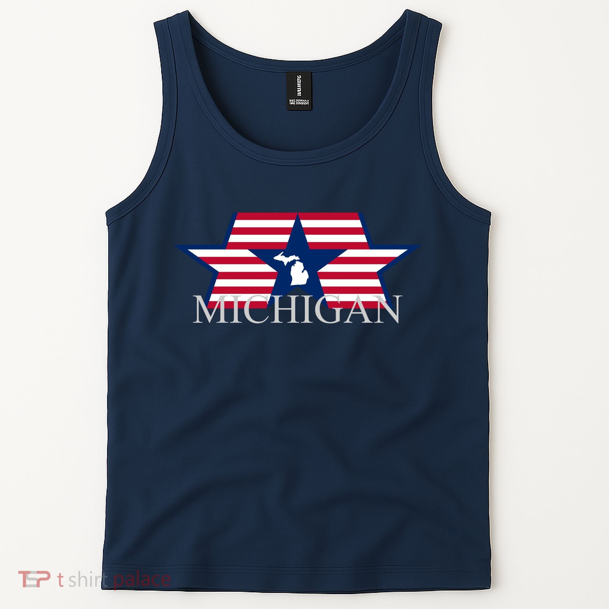 Retro Michigan Star Map Tank Top