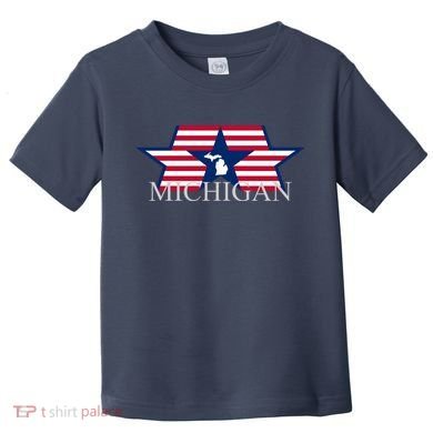 Retro Michigan Star Map Toddler T-Shirt
