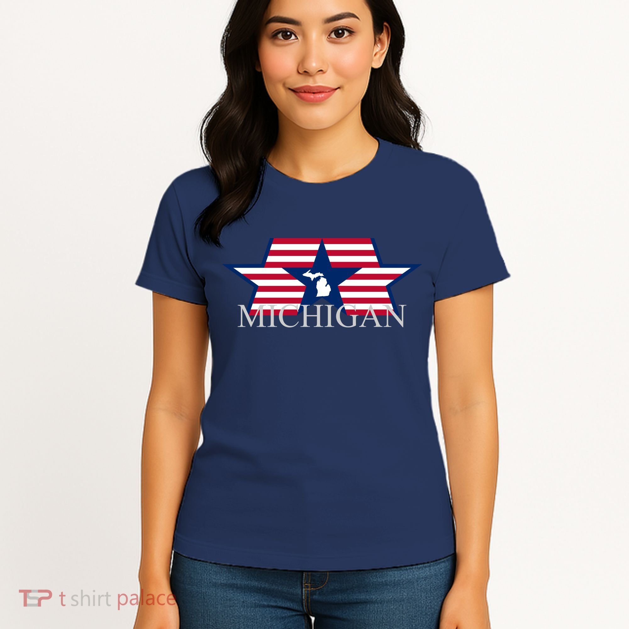 Retro Michigan Star Map Women's T-Shirt