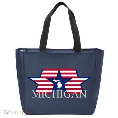 Retro Michigan Star Map Tote Bag