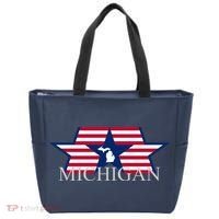 Retro Michigan Star Map Tote Bag thumb 0