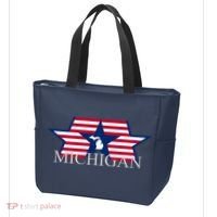 Retro Michigan Star Map Tote Bag thumb 3