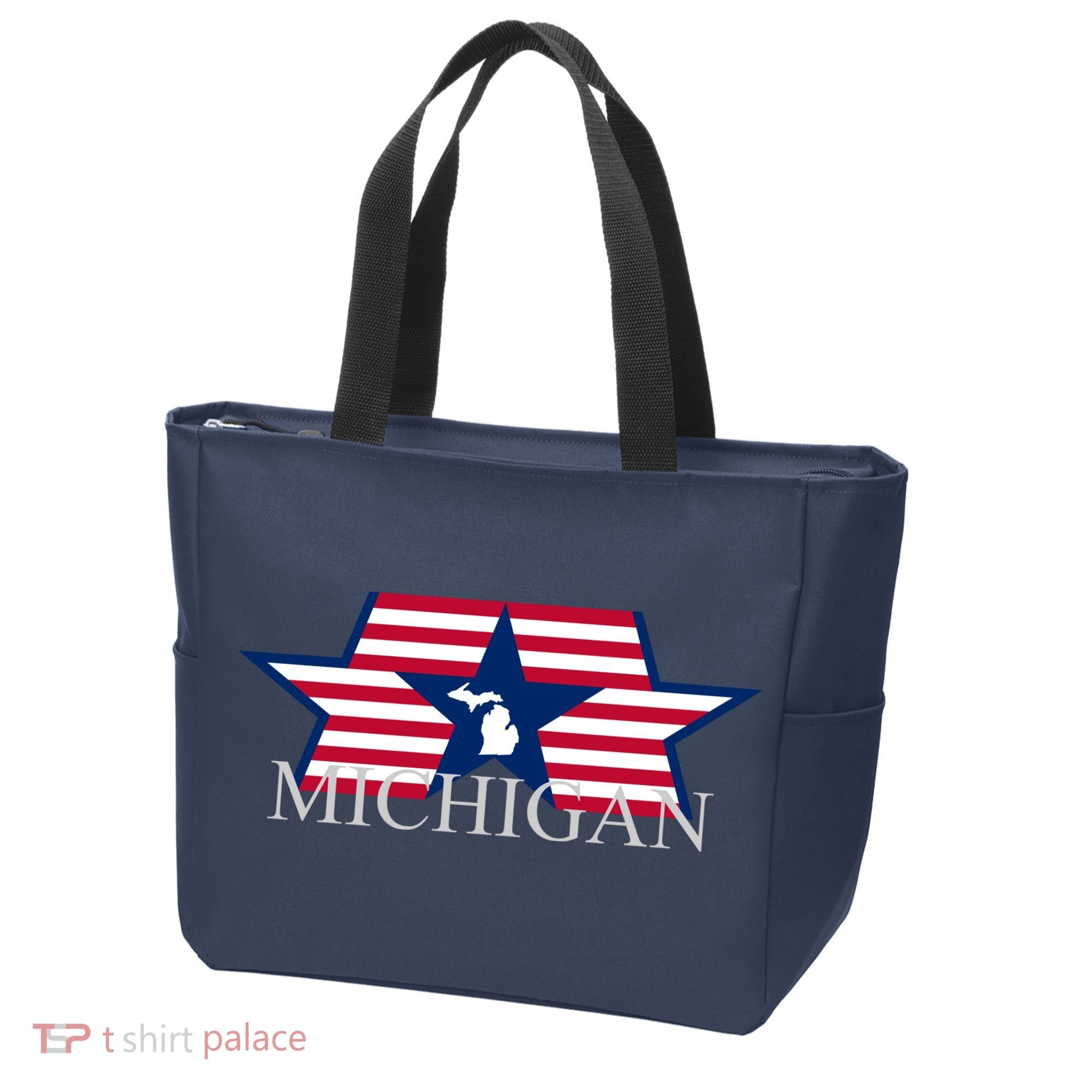 Retro Michigan Star Map Tote Bag
