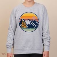 Retro Mountain Sunset Nature Women's Sweatshirt thumb 0
