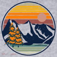Retro Mountain Sunset Nature Women's Sweatshirt thumb 2