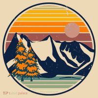Retro Mountain Sunset Nature Tote Bag thumb 4
