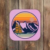 Retro Mountain Sunset Nature Coaster thumb 0