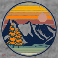 Retro Mountain Sunset Nature Toddler Hoodie thumb 2