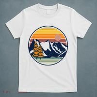 Retro Mountain Sunset Nature T-Shirt thumb 5
