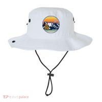 Retro Mountain Sunset Nature Bucket Hat thumb 0
