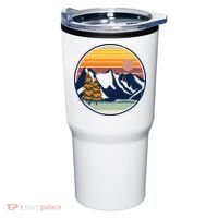 Retro Mountain Sunset Nature Tumbler thumb 0