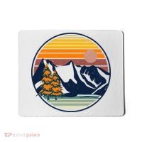 Retro Mountain Sunset Nature Mousepad thumb 0