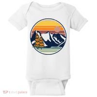 Retro Mountain Sunset Nature Baby Bodysuit thumb 0