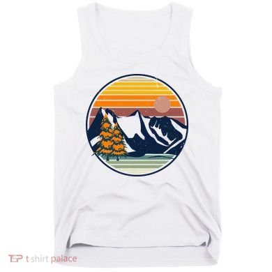 Retro Mountain Sunset Nature Tank Top