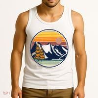 Retro Mountain Sunset Nature Tank Top thumb 3