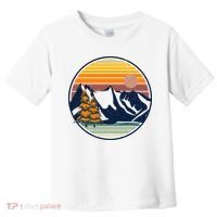 Retro Mountain Sunset Nature Toddler T-Shirt thumb 0