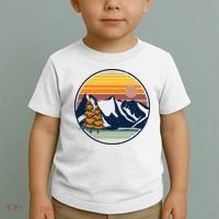 Retro Mountain Sunset Nature Toddler T-Shirt thumb 2
