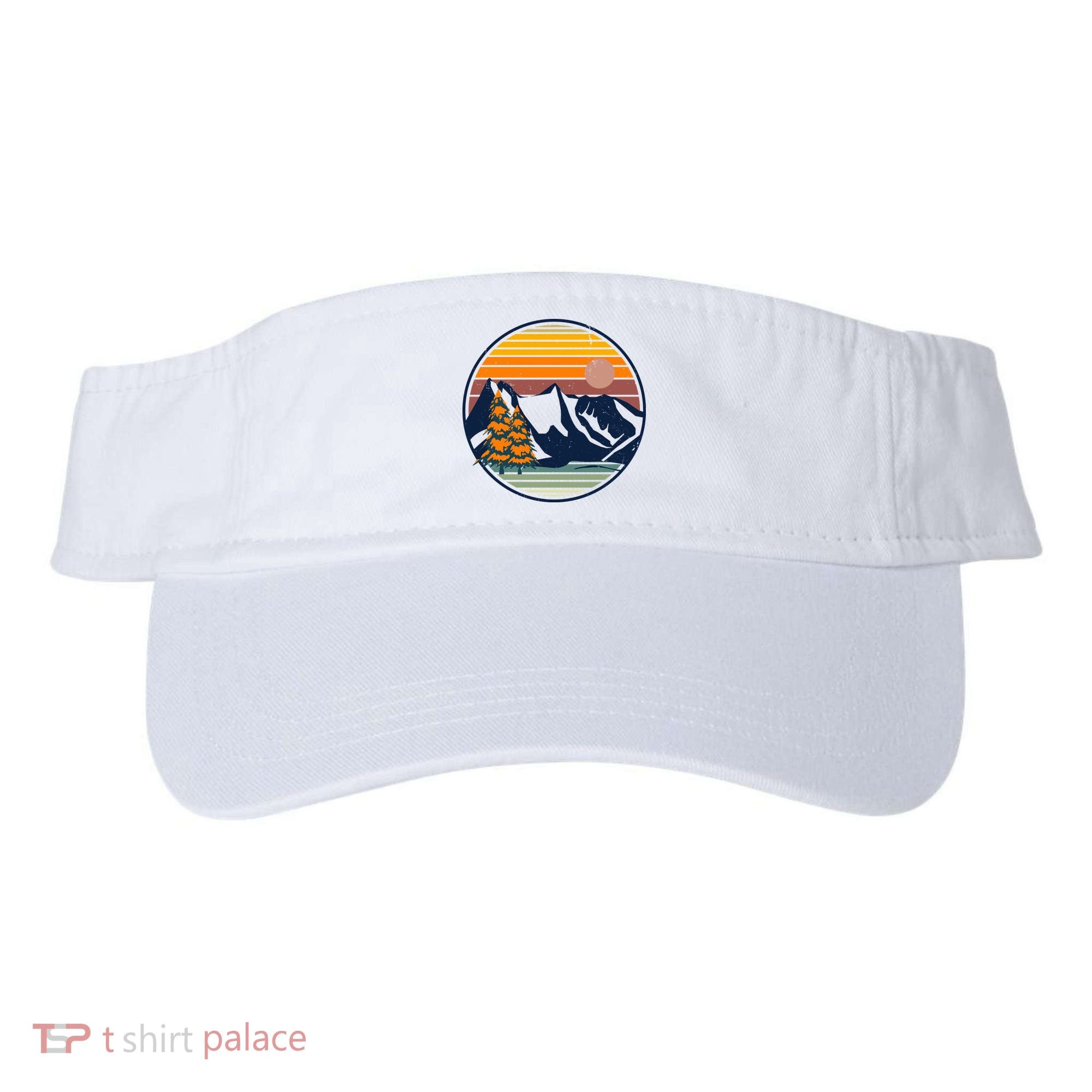 Retro Mountain Sunset Nature Visor