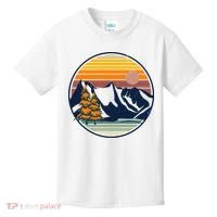 Retro Mountain Sunset Nature Kids T-Shirt thumb 0