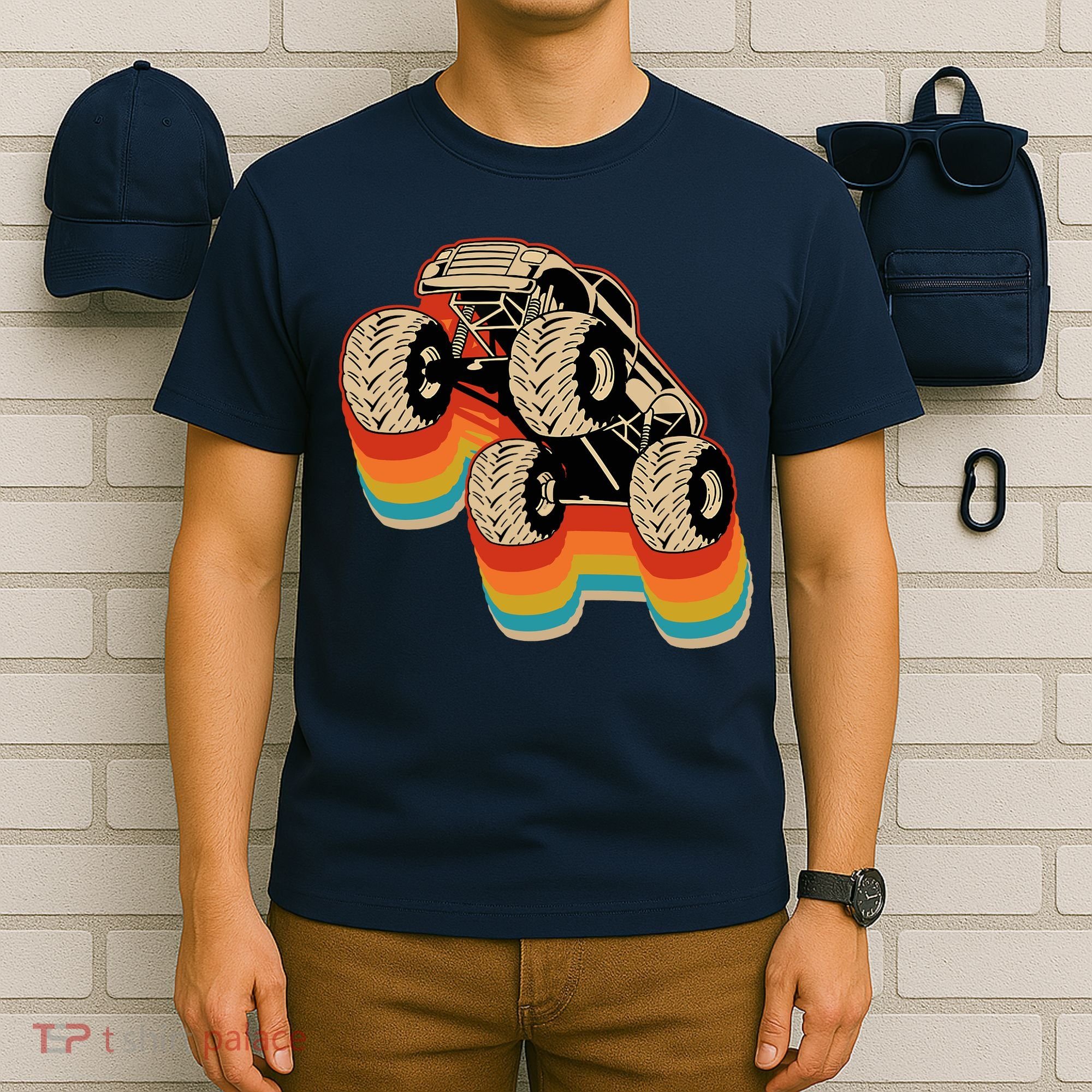 Retro Monster Truck Big Style Truck T-Shirt