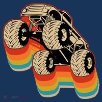 Retro Monster Truck Big Style Truck T-Shirt thumb 7