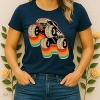 Retro Monster Truck Big Style Truck Women's T-Shirt thumb 2