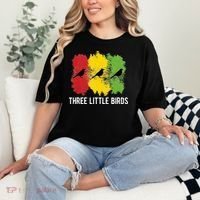 Reggae Music Three Little Birds Quote Slogan Fun Gift Comfort Colors T-Shirt thumb 2