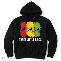 Reggae Music Three Little Birds Quote Slogan Fun Gift Hoodie thumb 0