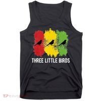 Reggae Music Three Little Birds Quote Slogan Fun Gift Tank Top thumb 0