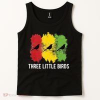 Reggae Music Three Little Birds Quote Slogan Fun Gift Tank Top thumb 2