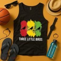 Reggae Music Three Little Birds Quote Slogan Fun Gift Tank Top thumb 4