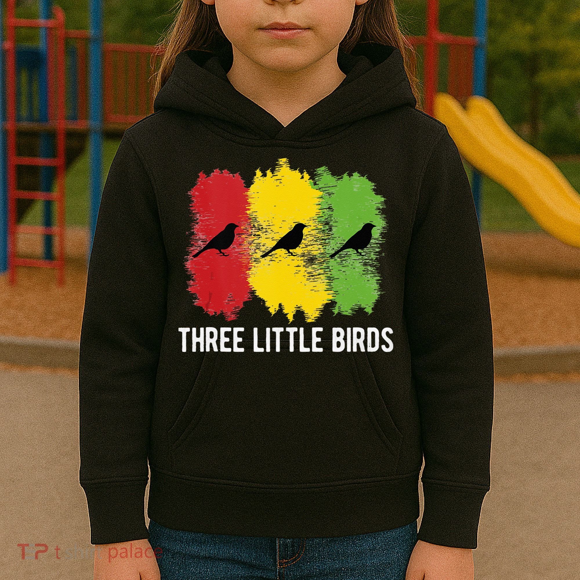 Reggae Music Three Little Birds Quote Slogan Fun Gift Kids Hoodie