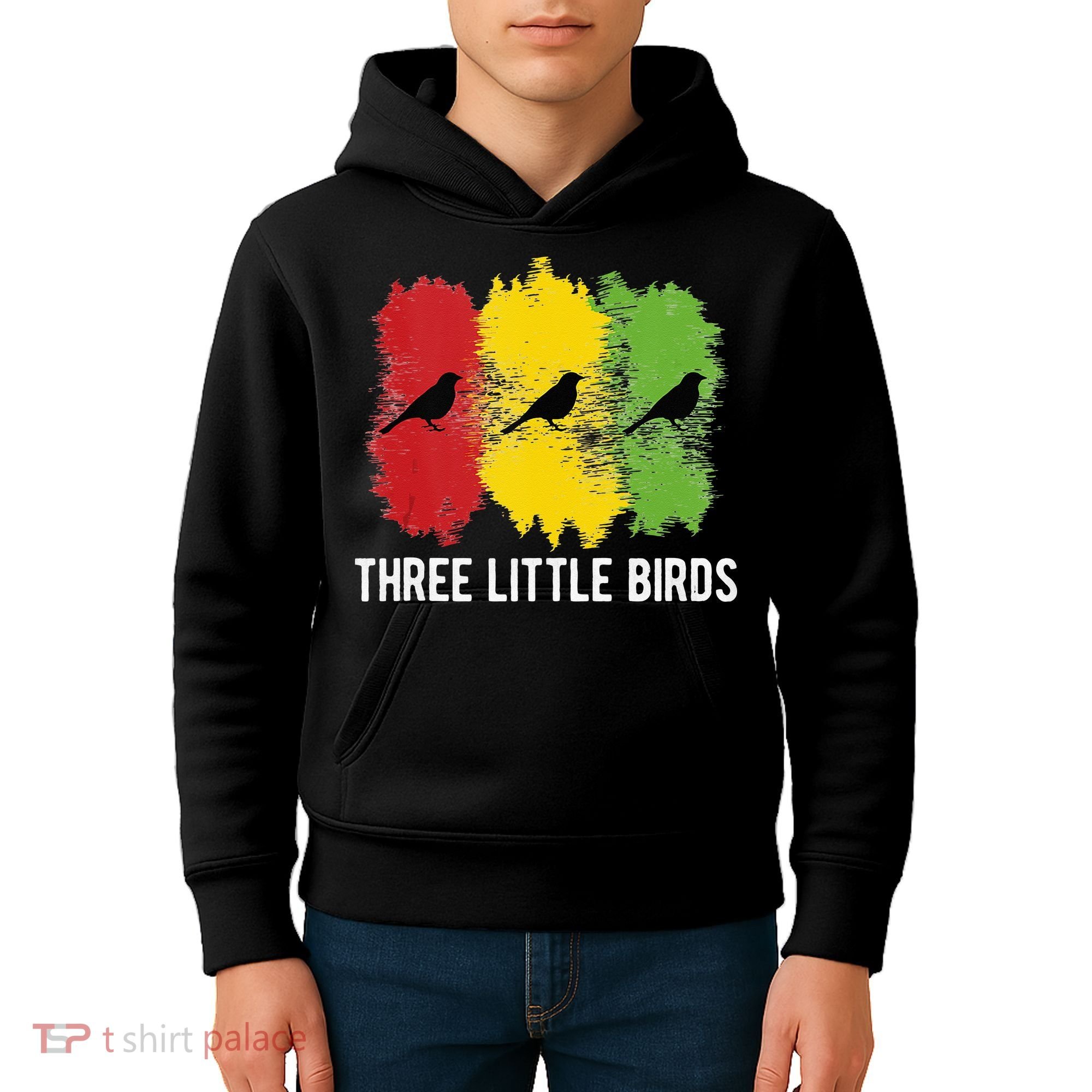 Reggae Music Three Little Birds Quote Slogan Fun Gift Kids Hoodie