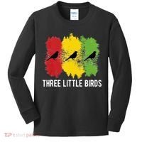 Reggae Music Three Little Birds Quote Slogan Fun Gift Kids Long Sleeve Shirt thumb 0