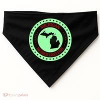 Retro Michigan The Great Lake State Logo USA-Made Doggie Bandana thumb 0